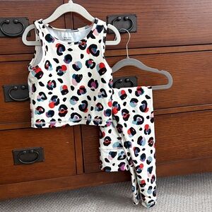 Colorful Leopard Print Athletic Tank and Leggings Set by Hanna Andersson